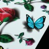 Временная татуировка Розы и бабочки 3D. tat309
