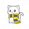 Значок "Котёнок в шарфе" BR190