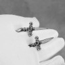 Серьга из нержавеющей стали "Кинжал" HPN769