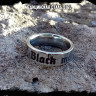 Кольцо из нержавеющей стали Black metal 6 мм KSS603