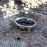 Кольцо из нержавеющей стали Black metal 6 мм KSS603