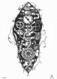 Временная татуировка Биомеханика часы 34387