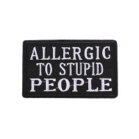 Термонашивка Allergic to stupid people TNV452