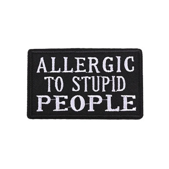 Термонашивка Allergic to stupid people TNV452