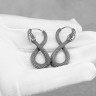 Серьги из нержавеющей стали Хвост Времени (пара) HPN768
