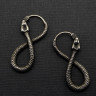 Серьги из нержавеющей стали Хвост Времени (пара) HPN768
