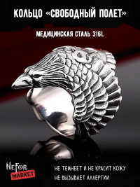 Кольцо из нержавеющей стали Свободный Полет KSS543