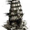 Временная татуировка Пиратский корабль 33755
