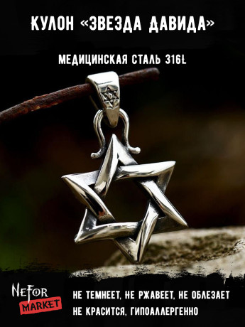 Кулон Звезда Давида TS492