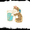 Значок металлический Котик BR067