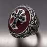 Кольцо из нержавеющей стали Рубиновый Храм KSS4646