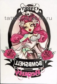 Временная татуировка Девушка Bombshell Beauty tat109