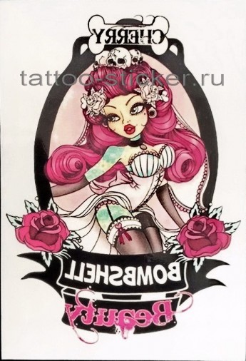 Временная татуировка Девушка Bombshell Beauty 33685