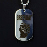 Жетон из медицинской стали Green Day NFJ009