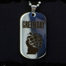 Жетон из медицинской стали Green Day NFJ009