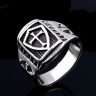 Кольцо из нержавеющей стали Крестоносец KSS463