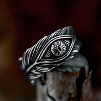 Кольцо из нержавеющей стали Перо KSS665