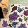 Одноразовая тату-переводилка Розы и бабочки 3D. tat307