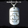 Жетон из медицинской стали Rammstein NFJ012