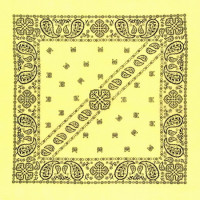 Бандана Огурцы жёлтая диагональ Б104