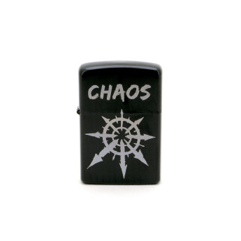 Зажигалка чёрная Chaos (Звезда Хаоса) NFZB023