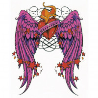 Временная татуировка Сердце с крыльями. 33786