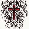 Временная татуировка Крест в узоре. 33772