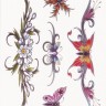 Временная татуировка Орнамент с бабочками 34457