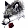 Временная татуировка Волк. 33773