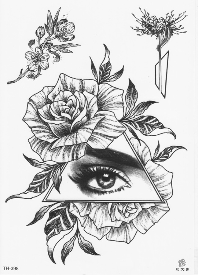 Глаз Провидения Татуировка Эзотерика - изображение векторного клипарта