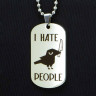 Жетон из медицинской стали I Hate People NFJ026