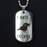 Жетон из медицинской стали I Hate People NFJ026