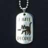Жетон из медицинской стали I Hate People NFJ028