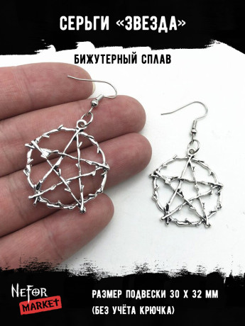 Серьги Звезда СА072