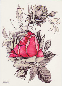 Временная татуировка Розы геометрия 34067