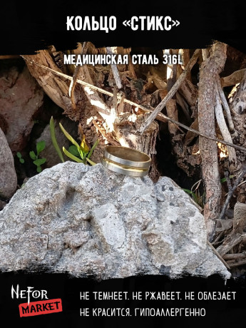 Кольцо из нержавеющей стали Стикс KSS510g2