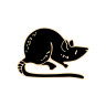 Значок Крыса чёрная BR255