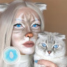 Линзы голубые "Сиамский кот" A178