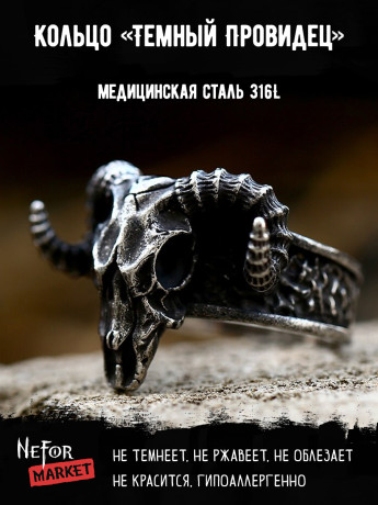 Кольцо из нержавеющей стали Темный Провидец KSS520