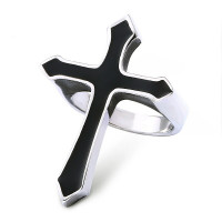 Кольцо из нержавеющей стали Крест KSS502
