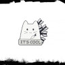 Значок металлический Котик It's Cool BR261
