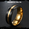Кольцо из нержавеющей стали Черное Золото KSS564