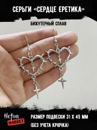 Серьги Сердце Еретика СА120