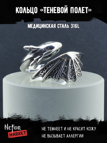 Кольцо из нержавеющей стали Теневой Полет KSS567