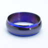 Кольцо из нержавеющей стали 8 мм. Синий кошачий глаз. KSS391