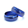 Кольцо из нержавеющей стали 8 мм. Синий кошачий глаз. KSS391