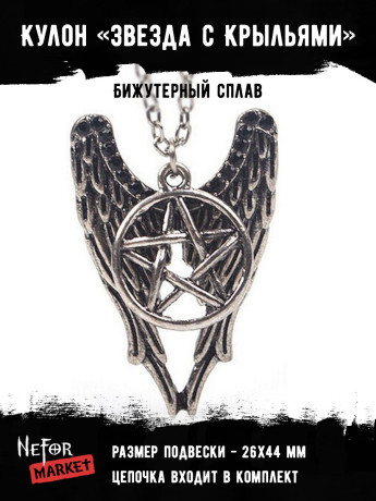 Кулон Звезда с Крыльями КА004