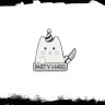 Значок металлический Котик Party hard BR265