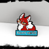 Значок металлический Лис Foxy Nerd BR399