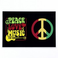 Обложка на паспорт Peace, Love, Music. PAS53